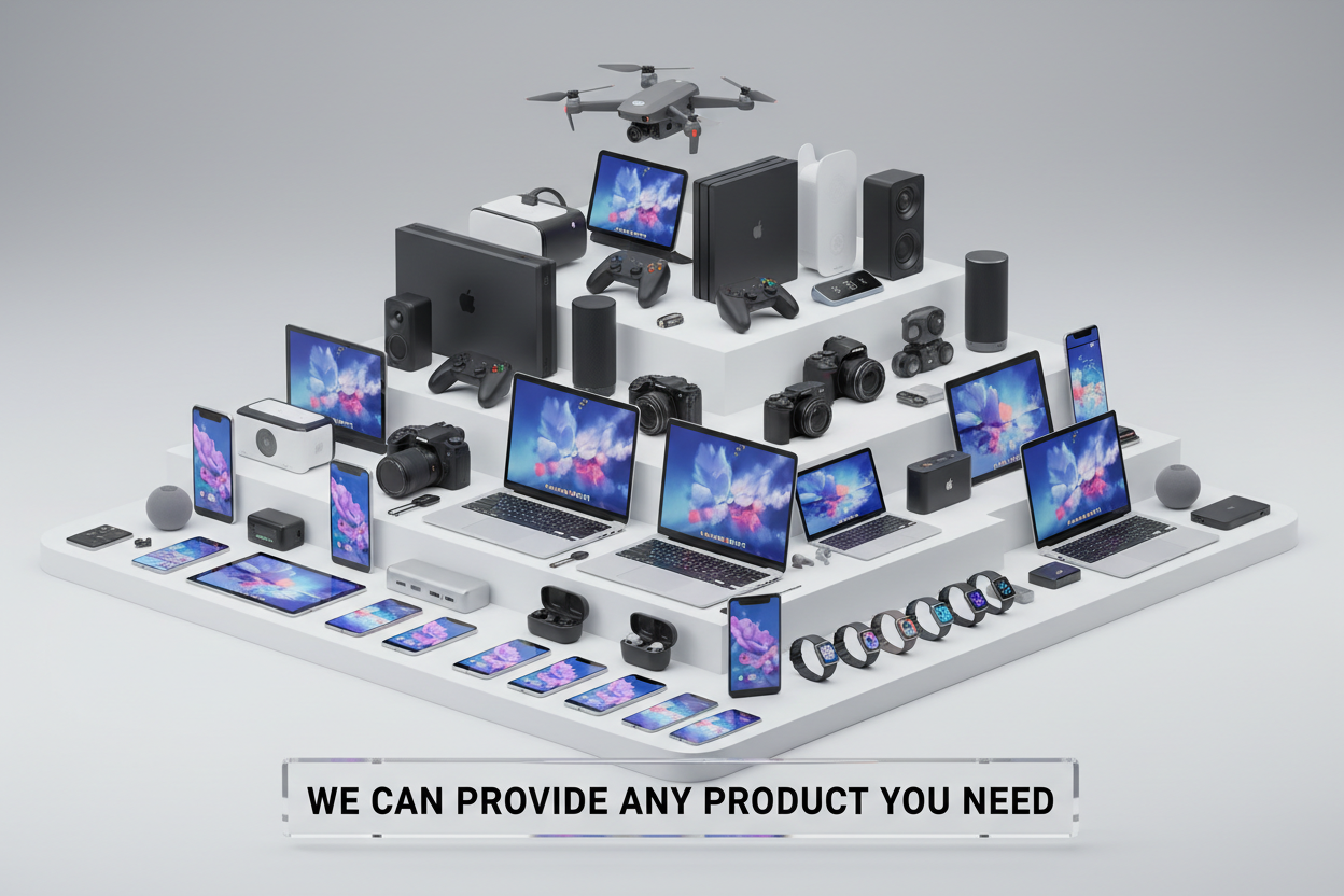 electronic products and gadgets showing our entire product range and how we can provide any product